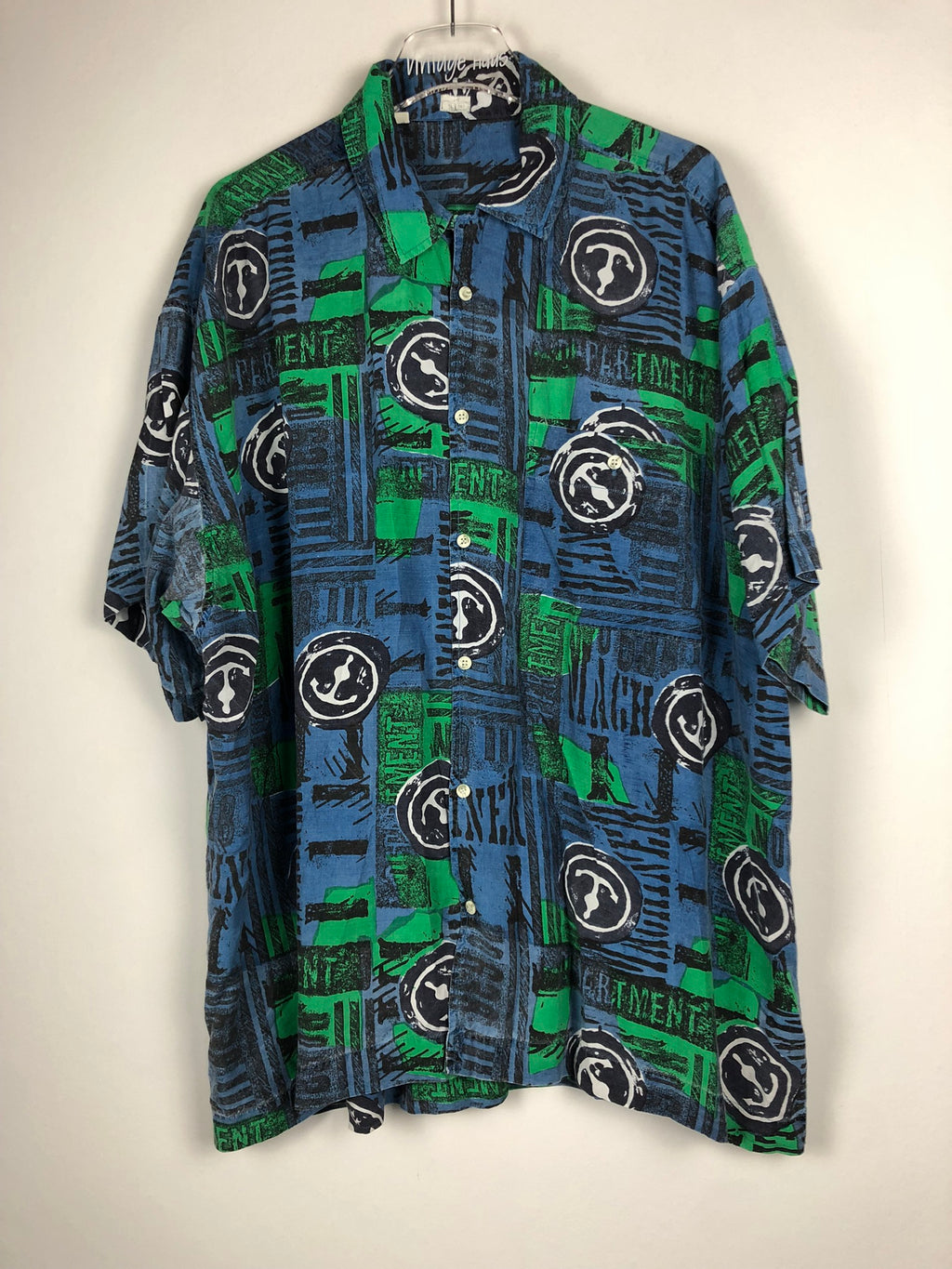 Vintage Crazy Pattern Hemd (XXL)