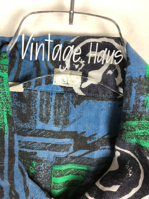 Vintage Crazy Pattern Hemd (XXL)