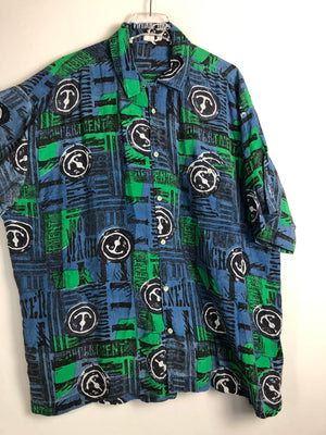 Vintage Crazy Pattern Hemd (XXL)