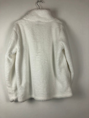 Vintage Teddy Fleece Pullover mit hohem Kragen (L)