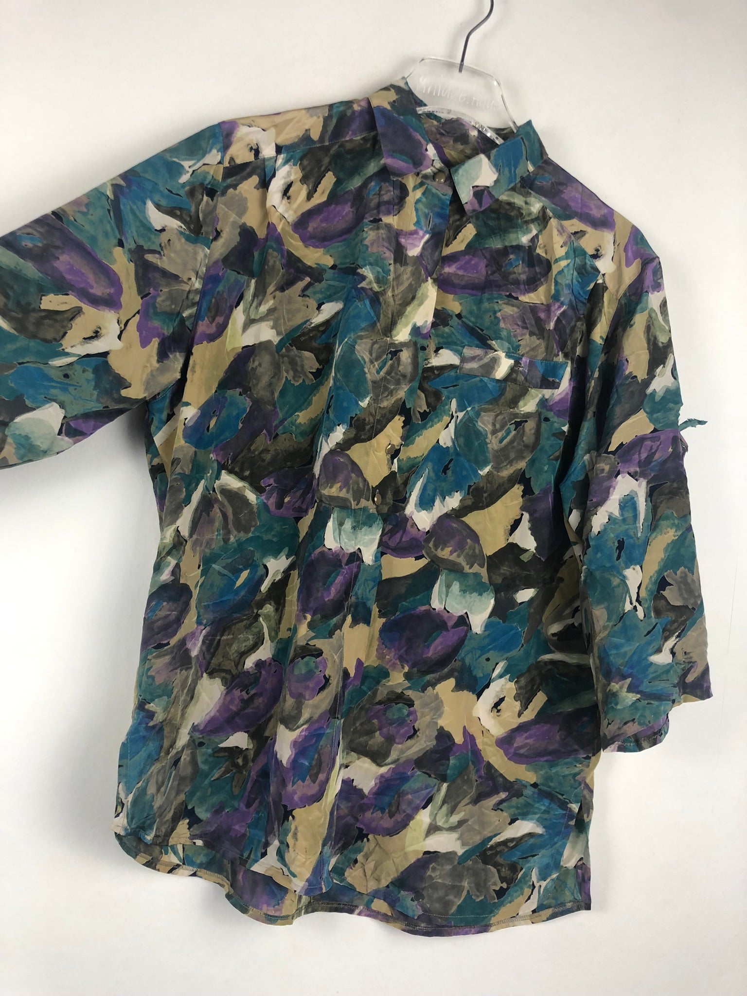 Vintage Seiden Bluse (XL)