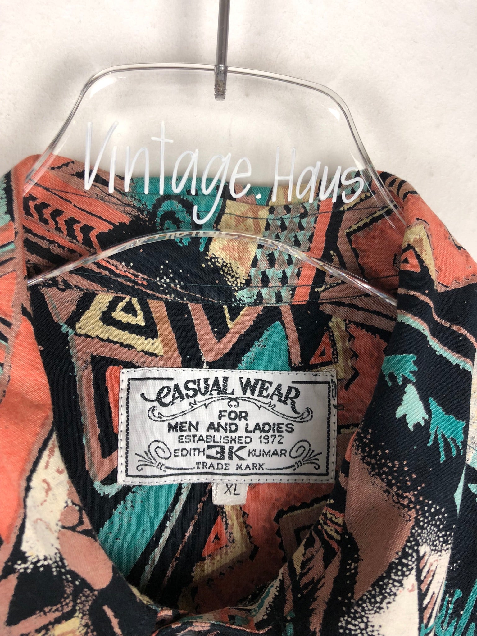 Vintage Crazy Pattern Hemd (XL)