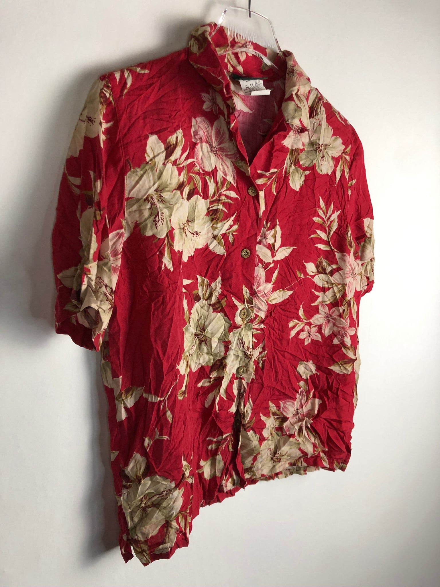 Vintage Bluse mit Schulterpolster (S-M)