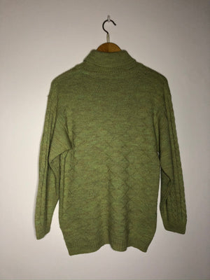 Vintage Rollkragenpullover mit Motiv (M)