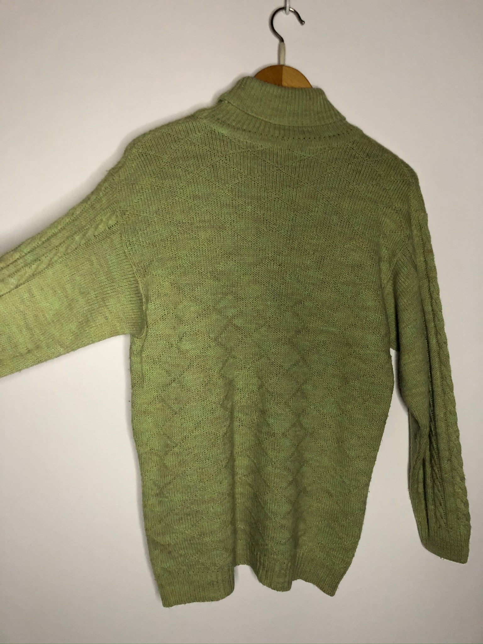 Vintage Rollkragenpullover mit Motiv (M)