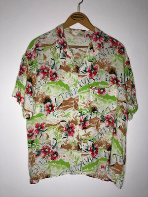 Vintage Crazy Pattern Hemd (M)