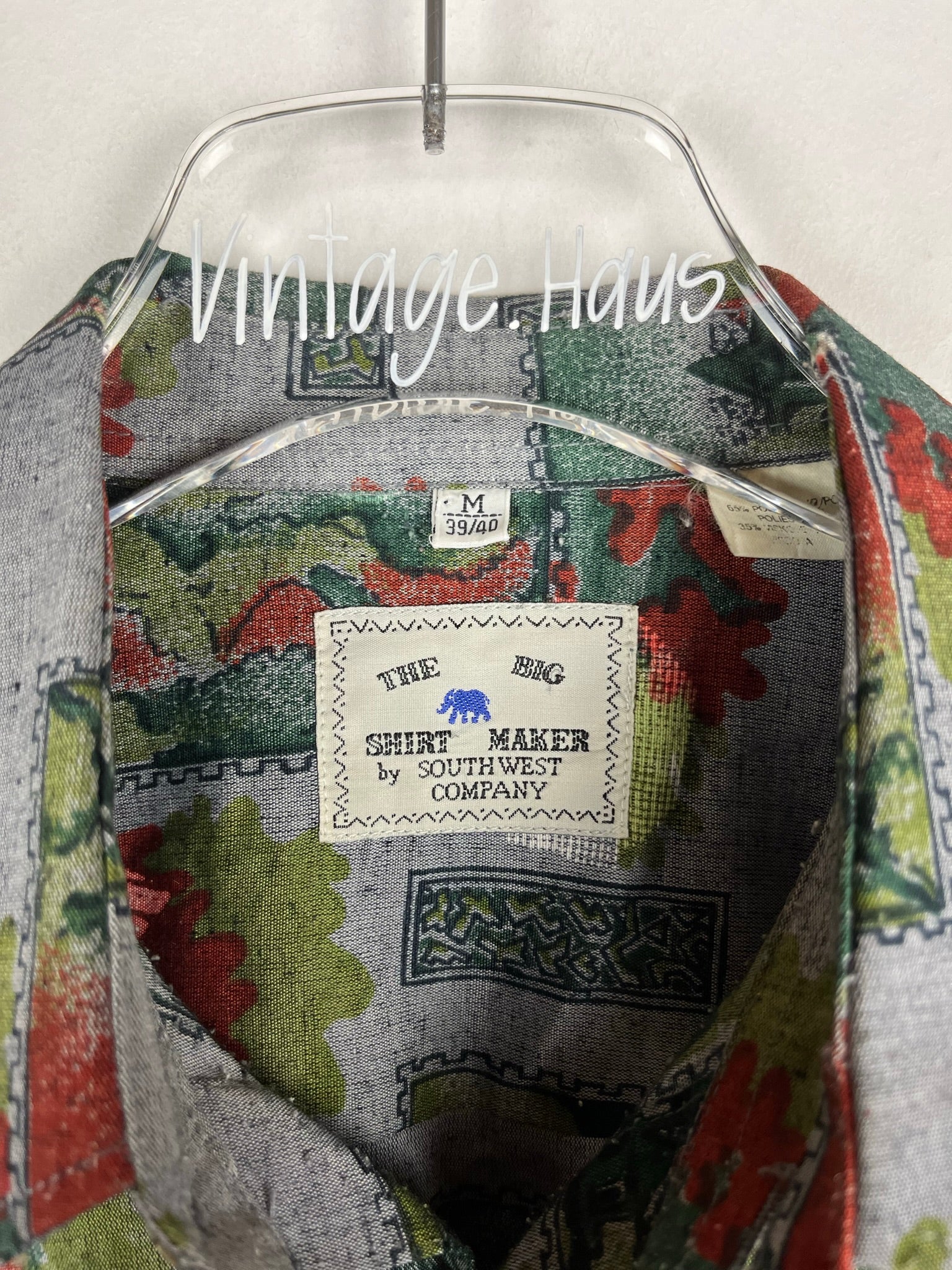 Vintage Crazy Pattern Hemd (L)