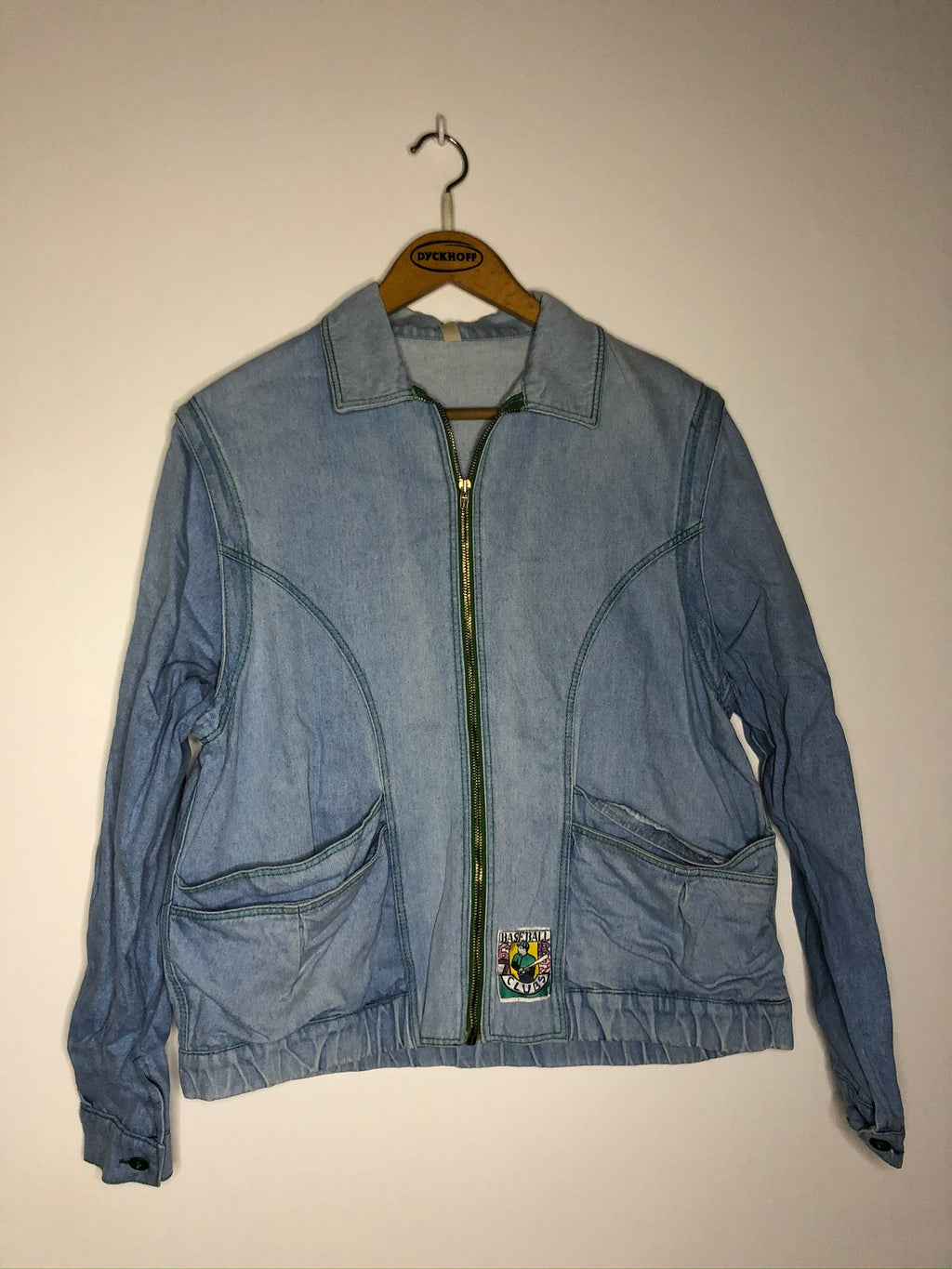 Vintage Jeansjacke mit tollem Backstitching (S)