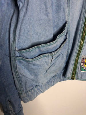 Vintage Jeansjacke mit tollem Backstitching (S)