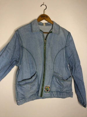 Vintage Jeansjacke mit tollem Backstitching (S)