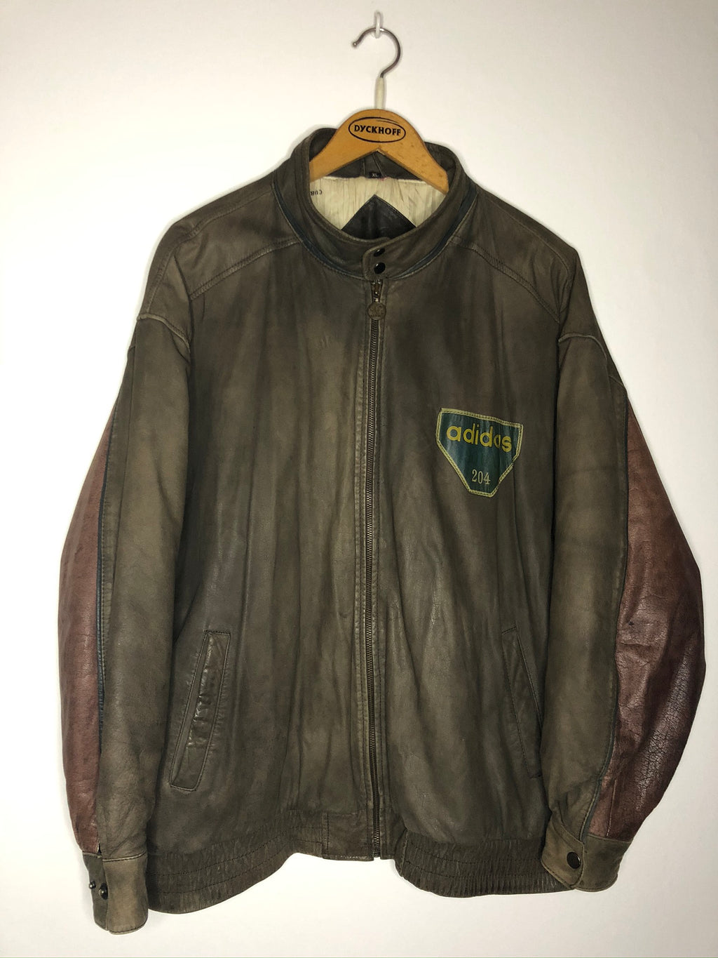 Vintage Adidas Airborne Lederjacke (XL)