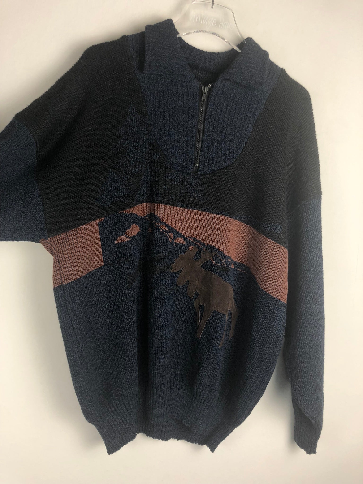 Vintage Half-Zip Sweater (L)