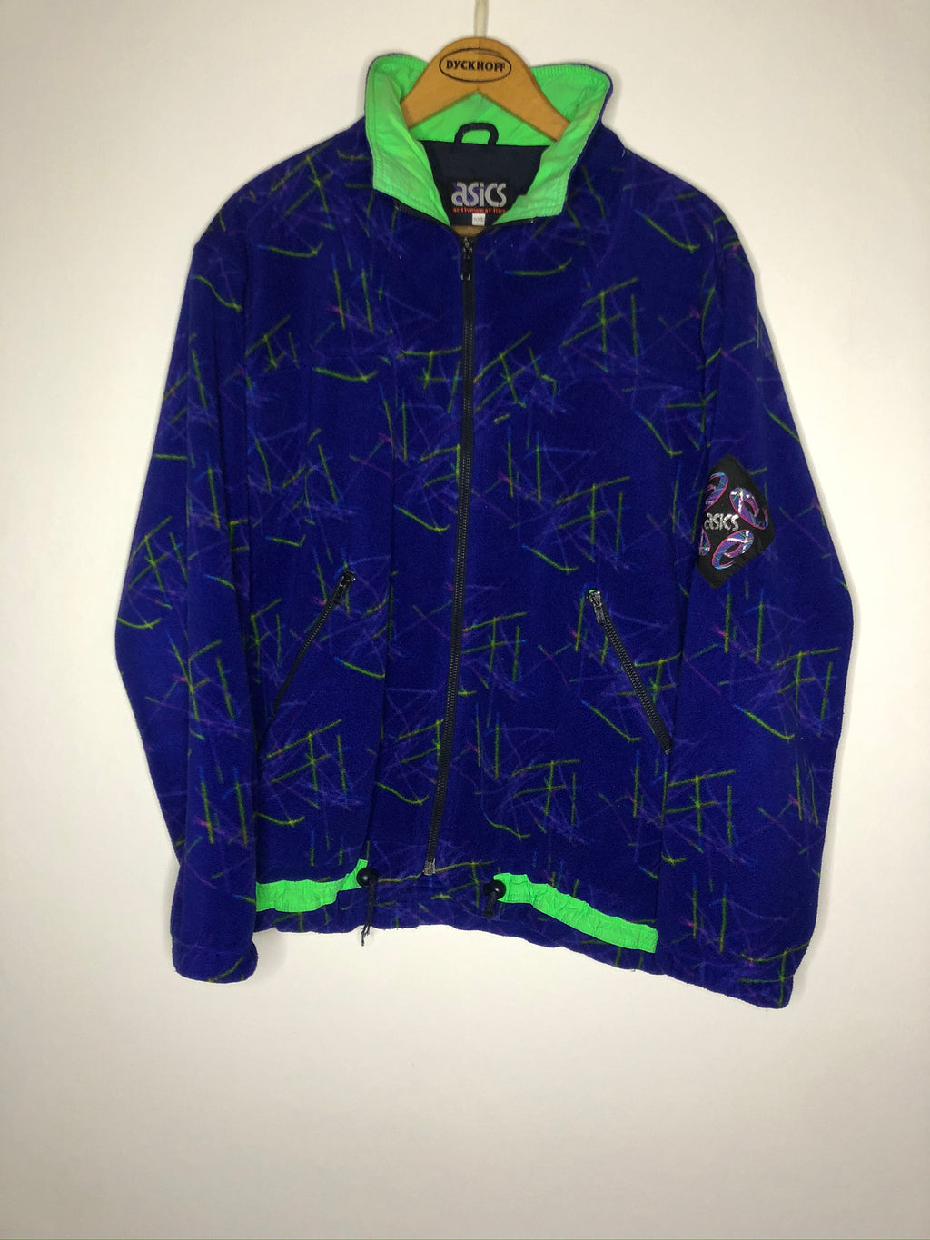 Vintage Asics Fleece Sweatshirtjacke (L)